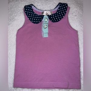 Matilda Jane Girls Toddler Purple and Navy Tank Top Size 4T